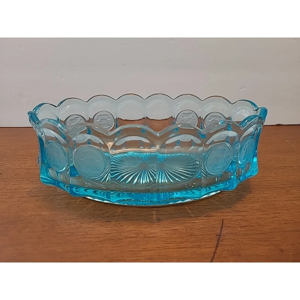 Fostoria Blue Coin 9